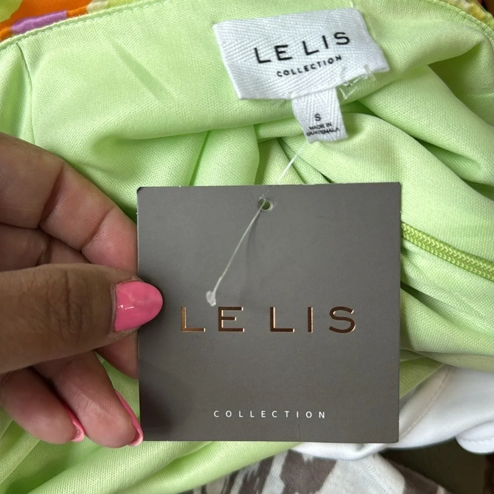 Le Lis Collection Floral Wrap Maxi Skirt Green Multicolor Vacation Small - Picture 7 of 7